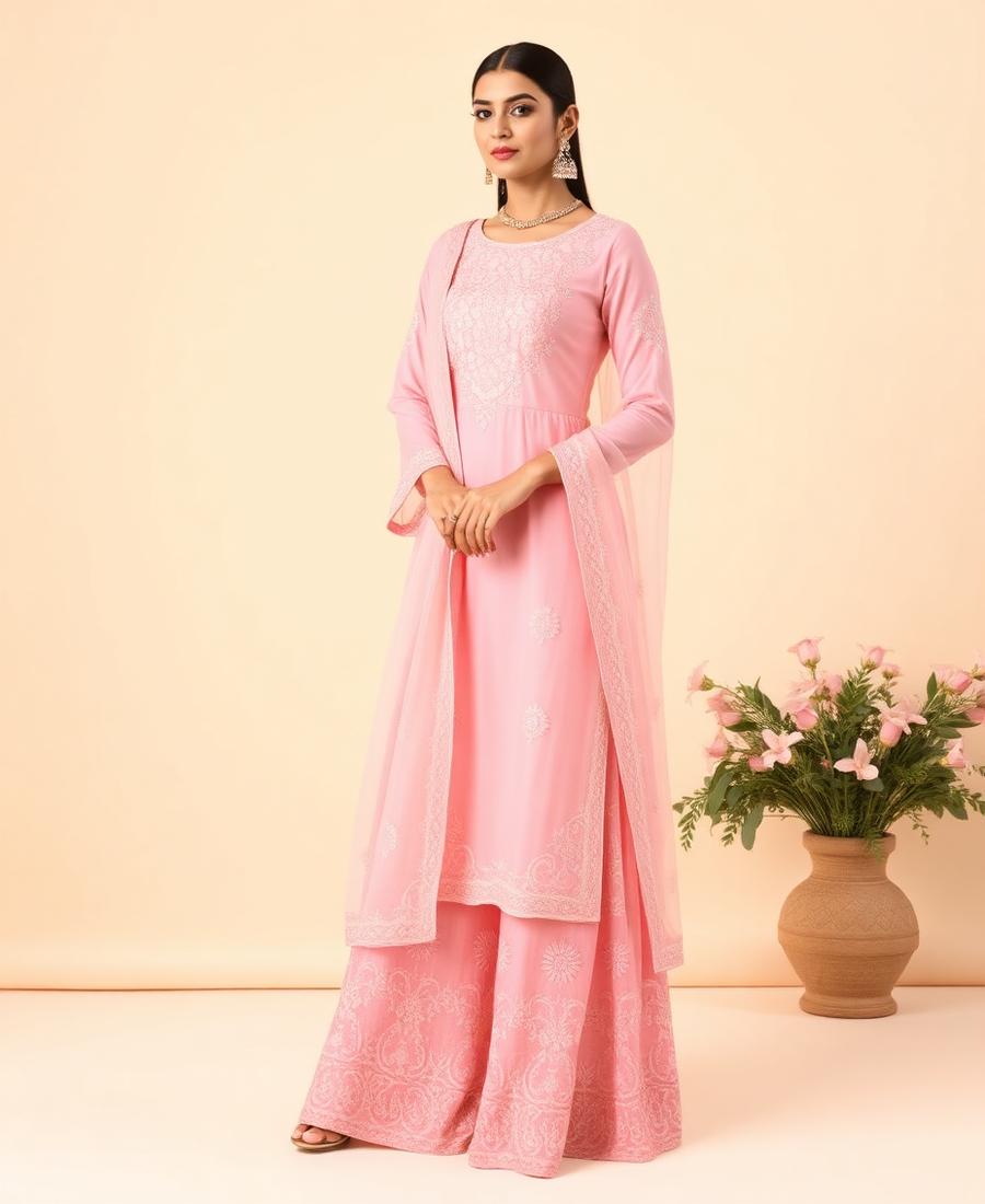 Blush Palazzo Suit